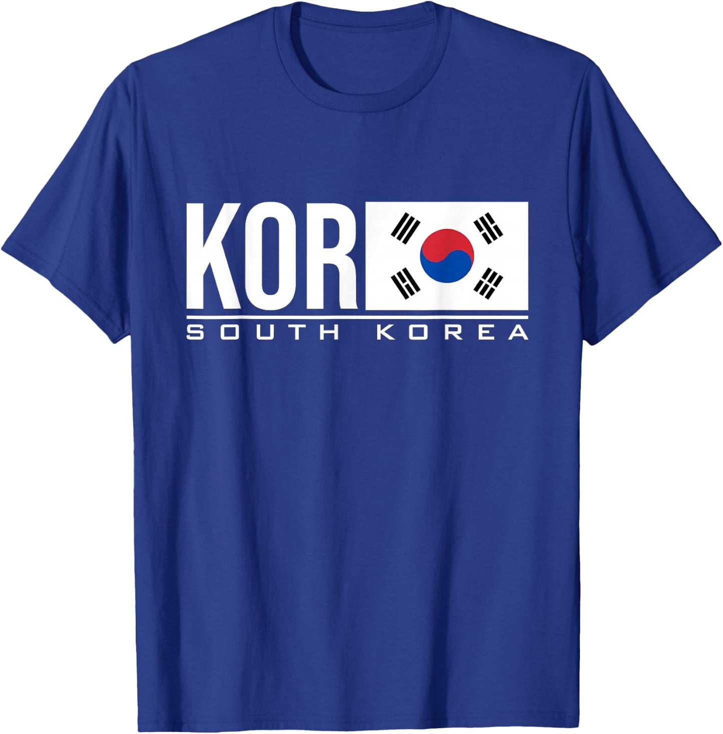 South Korea Flag Korean Country Code Kor Sports Games T-Shirt - T-Shirt | Royal