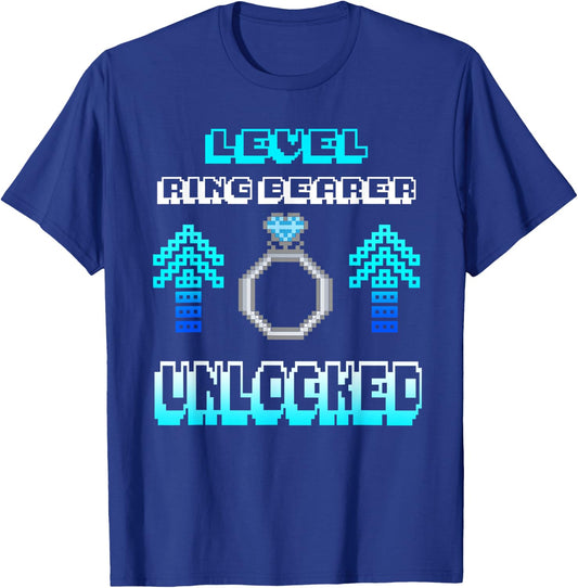 Level Ring Wedding Bearer Unlocked Boys Security Kids Gift T-Shirt - T-Shirt | Royal