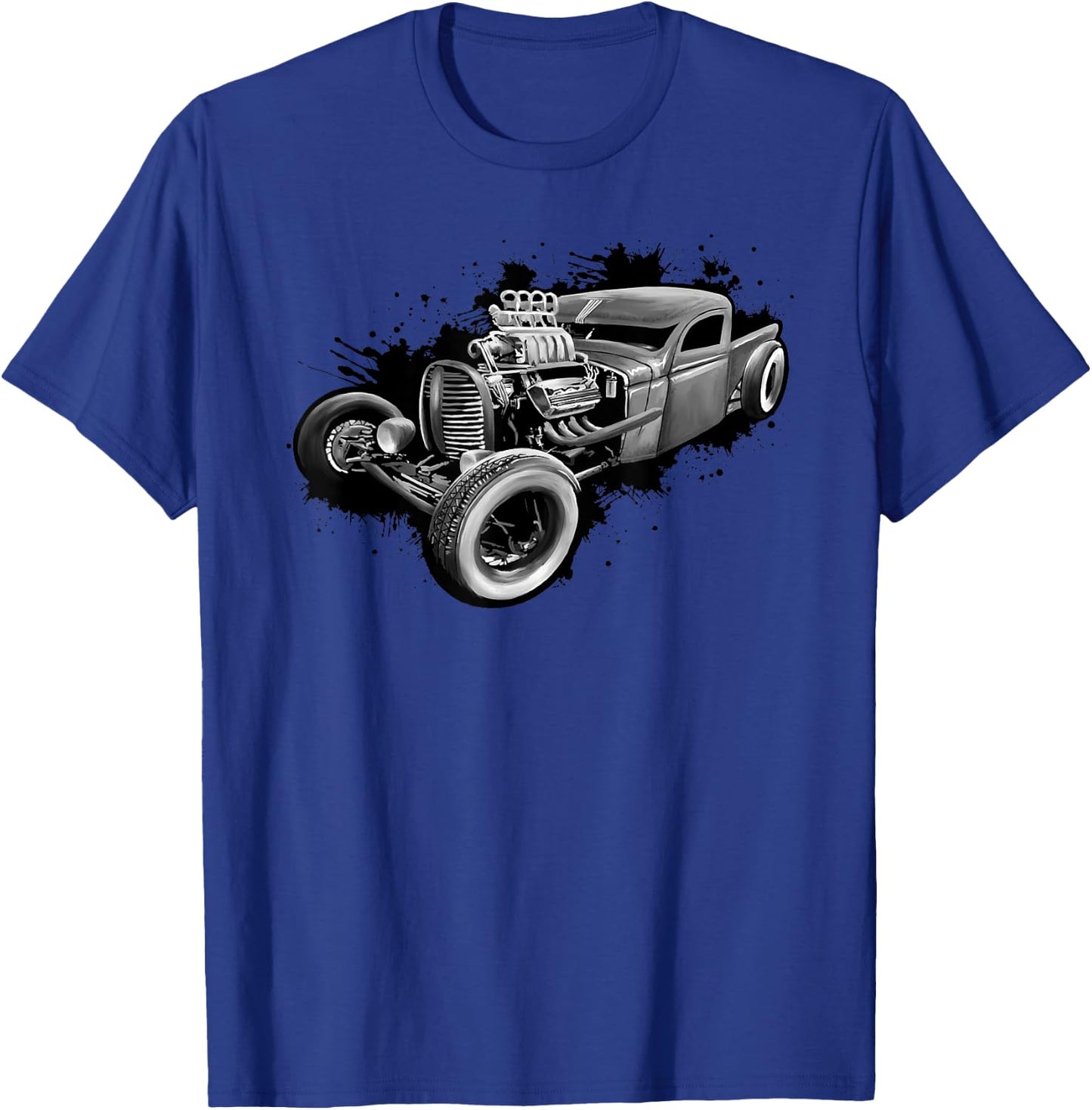 Rust Bucket Outline Funny Hot Retro Rod Diesel Cars Gift Men T-Shirt - T-Shirt | Royal