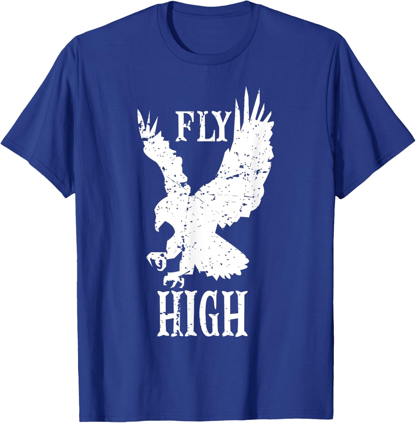Eagles Fly High Vintage Eagles Flying Bird Inspirational T-Shirt - T-Shirt | Royal