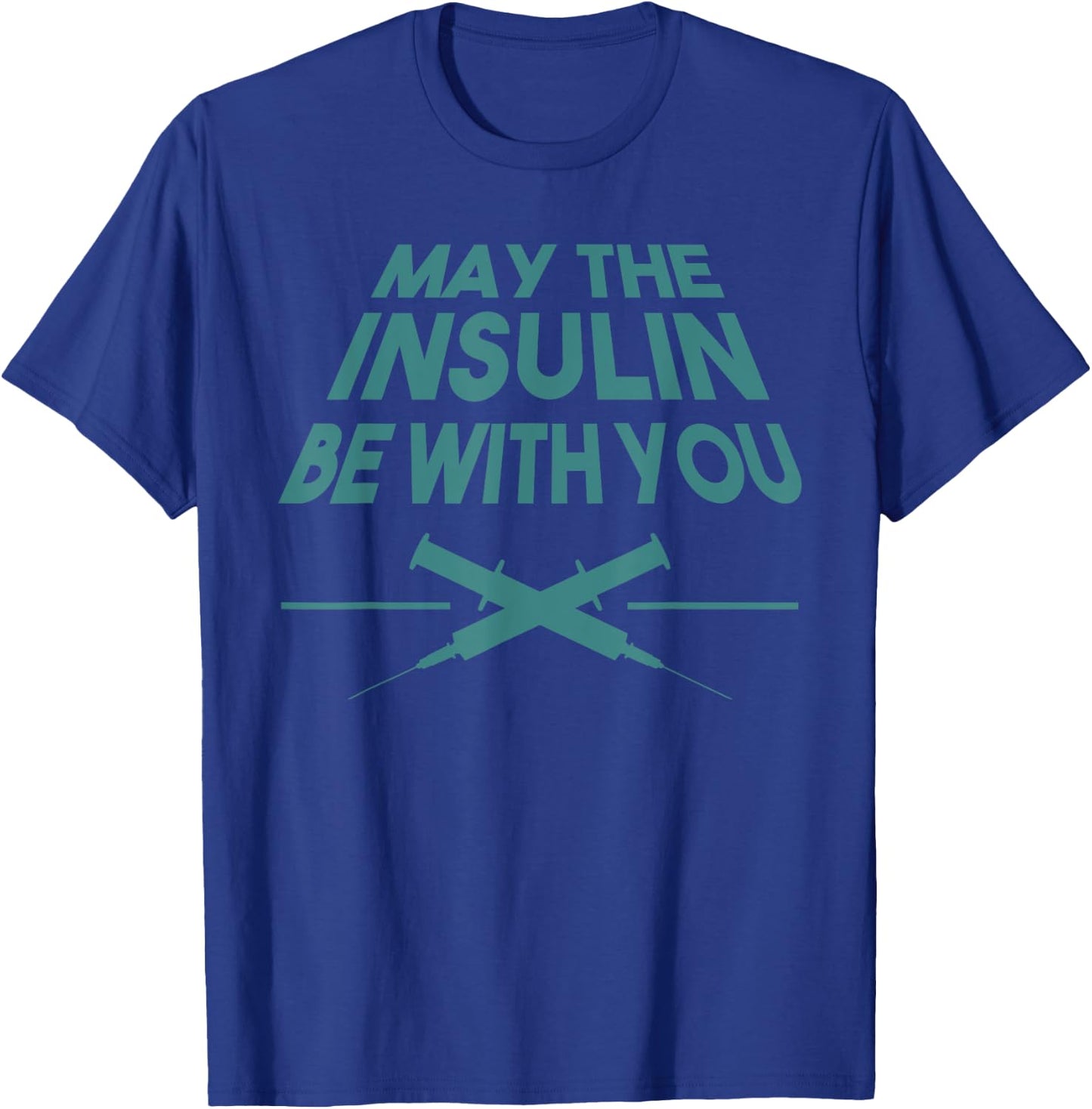 Funny Type 1 Diabetes Gift Diabetic Men Women Kids Children T-Shirt - T-Shirt | Royal