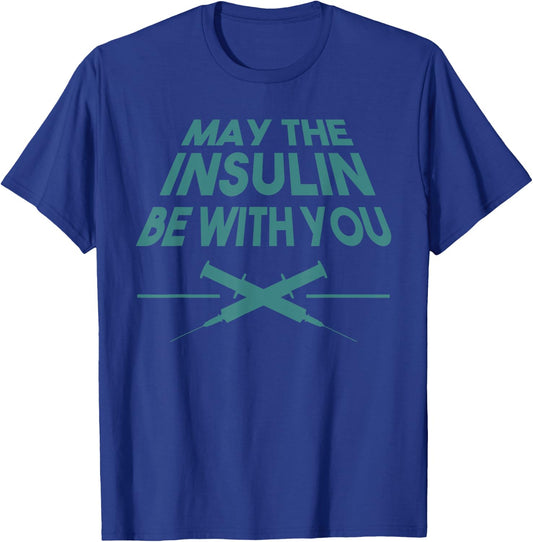 Funny Type 1 Diabetes Gift Diabetic Men Women Kids Children T-Shirt - T-Shirt | Royal