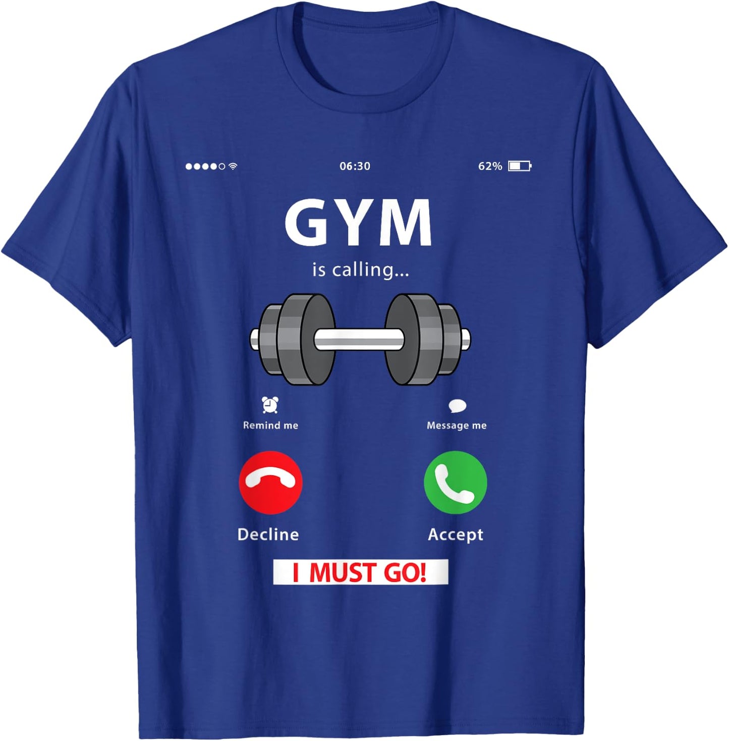 Funny Gym Lover Gift | Workout, Fitness, Weightlifting Humor T-Shirt - T-Shirt | Royal