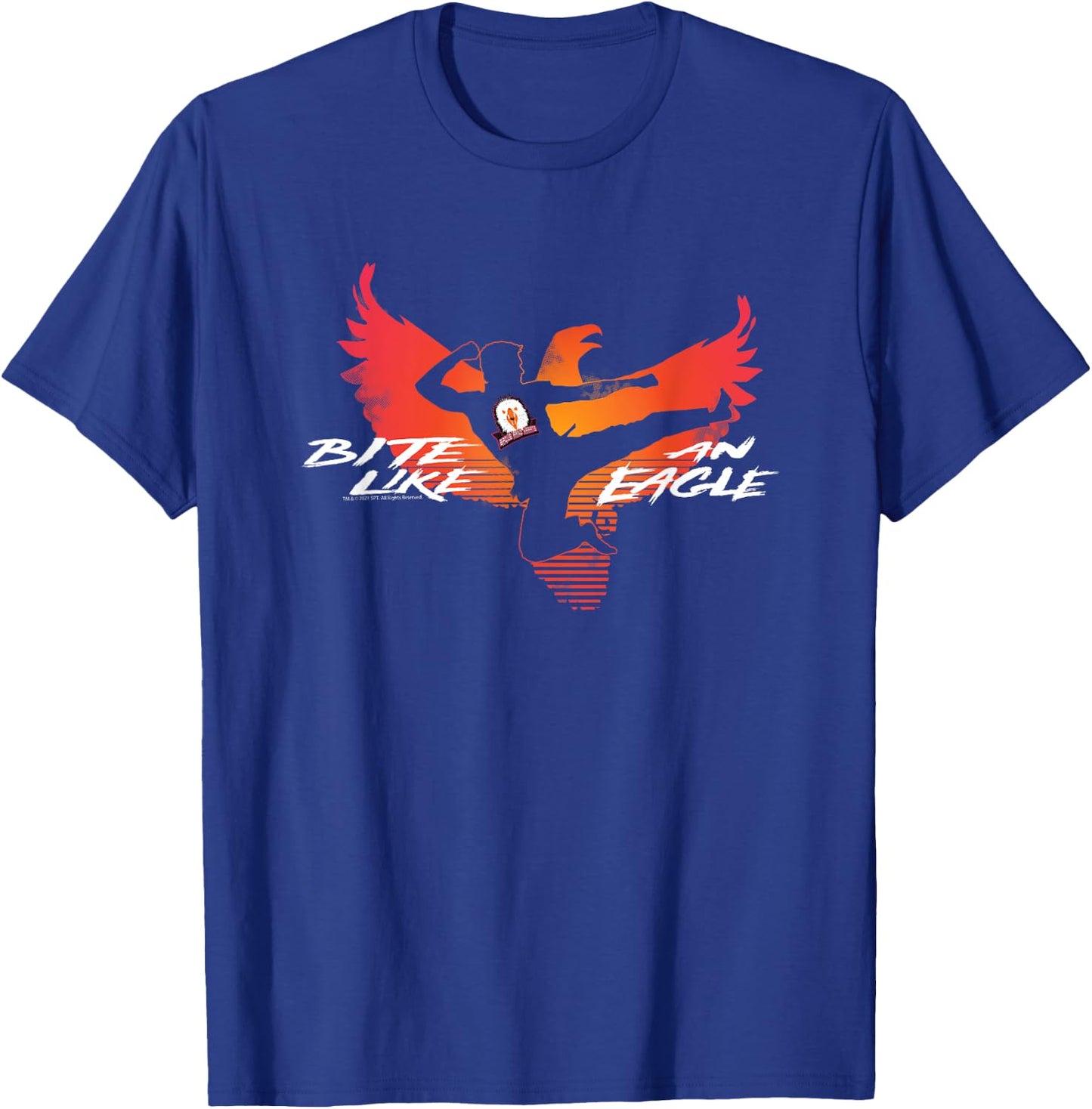 Cobra Kai Bite Like an Eagle Jump Kick T-Shirt - T-Shirt | Royal