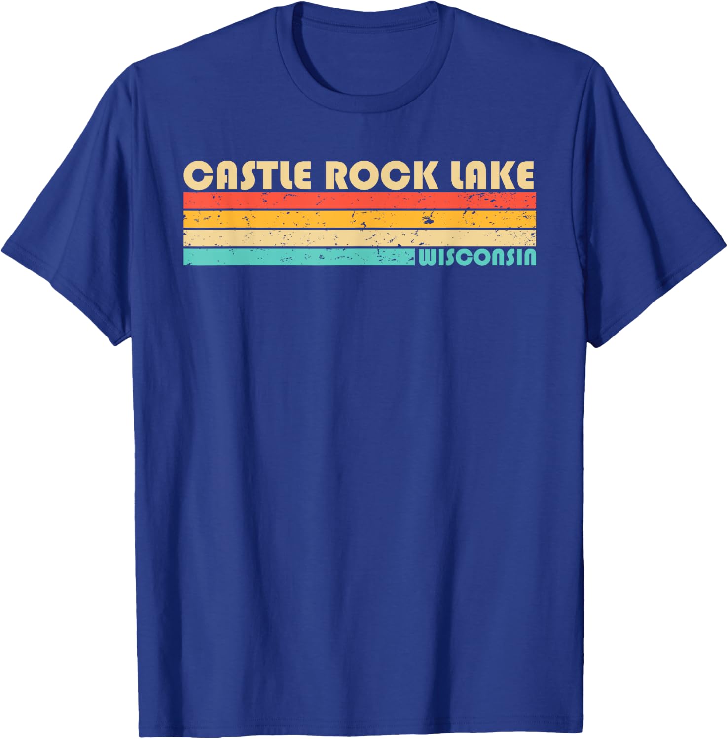 CASTLE ROCK LAKE WISCONSIN Funny Fishing Camping Summer T-Shirt - T-Shirt | Royal