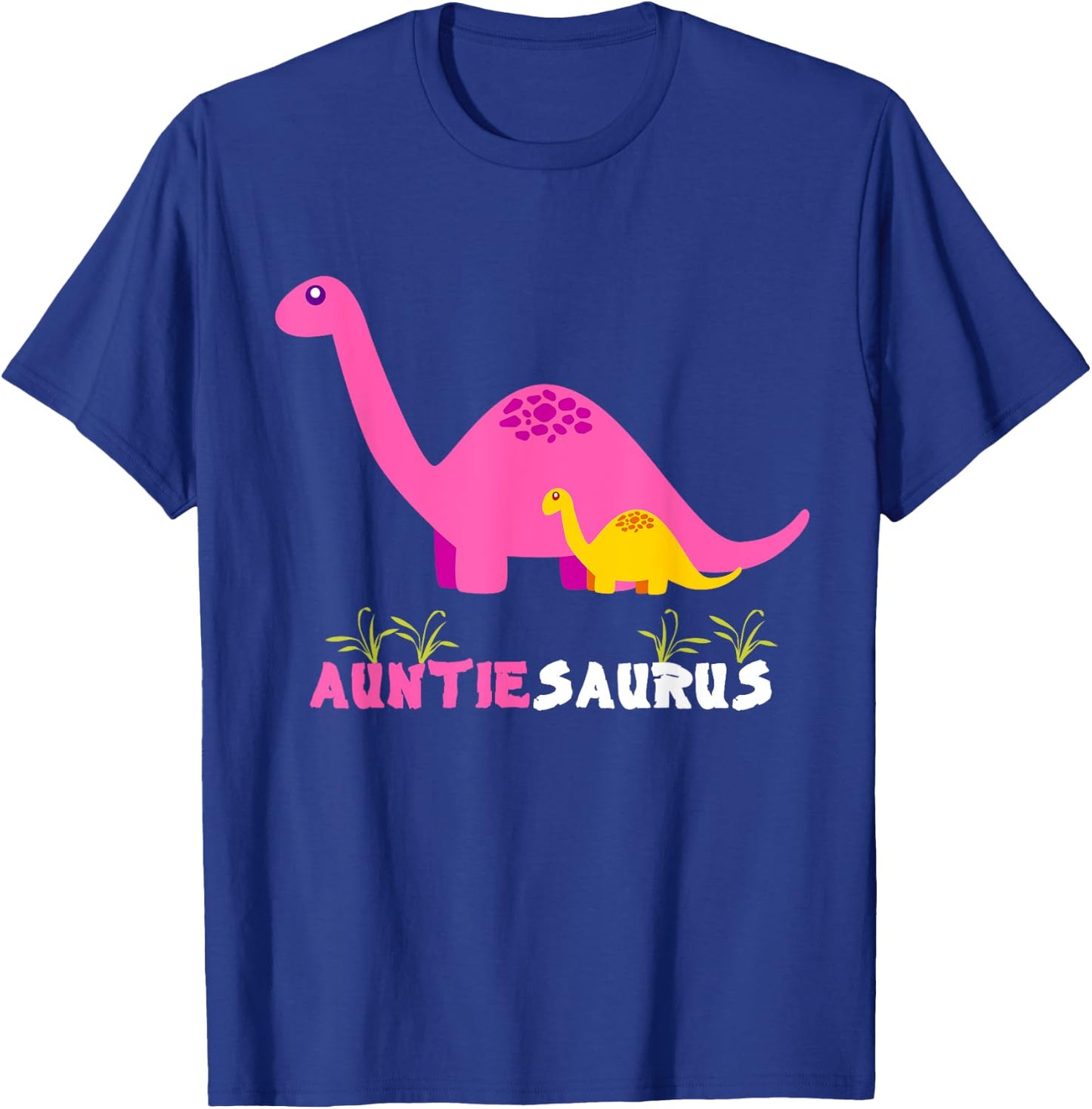 Auntiesaurus Cute Auntie Saurus Dinosaur Aunt T-Shirt - T-Shirt | Royal