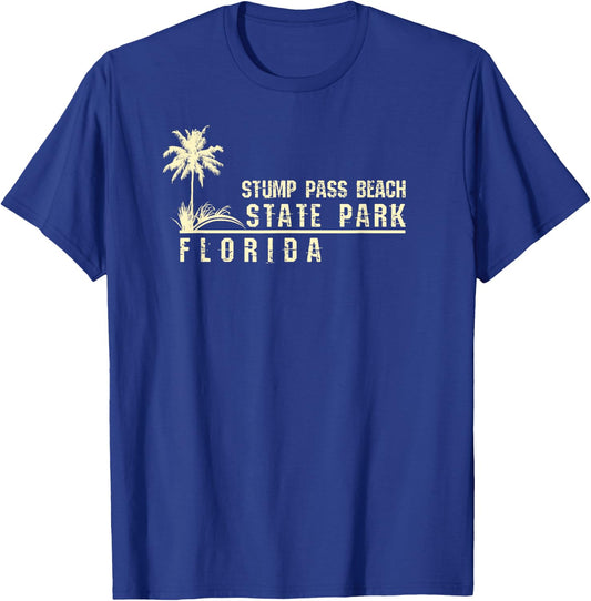 Florida Souvenir Gift Stump Pass Beach State Park T-Shirt - T-Shirt | Royal