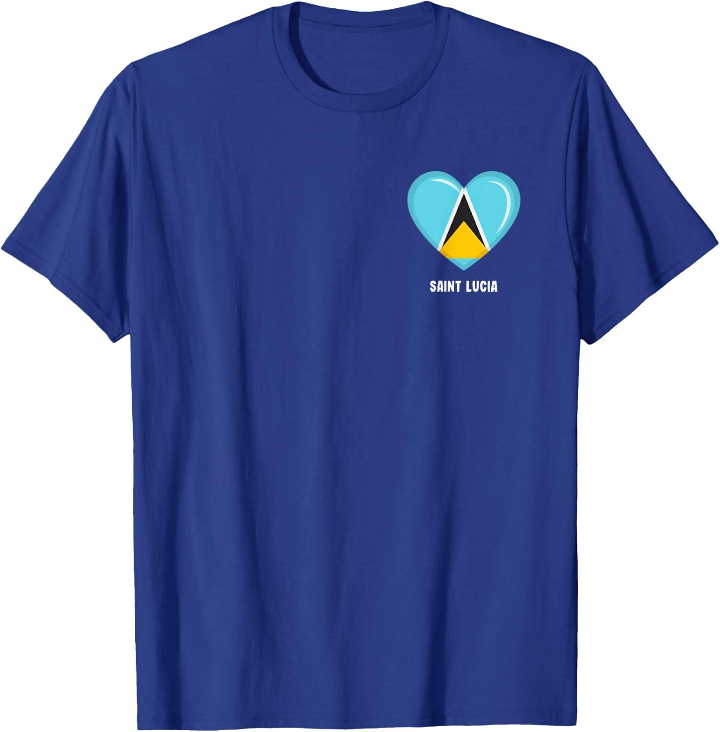Saint Lucia Flag Shirt | Saint Lucian T-Shirt - T-Shirt | Royal