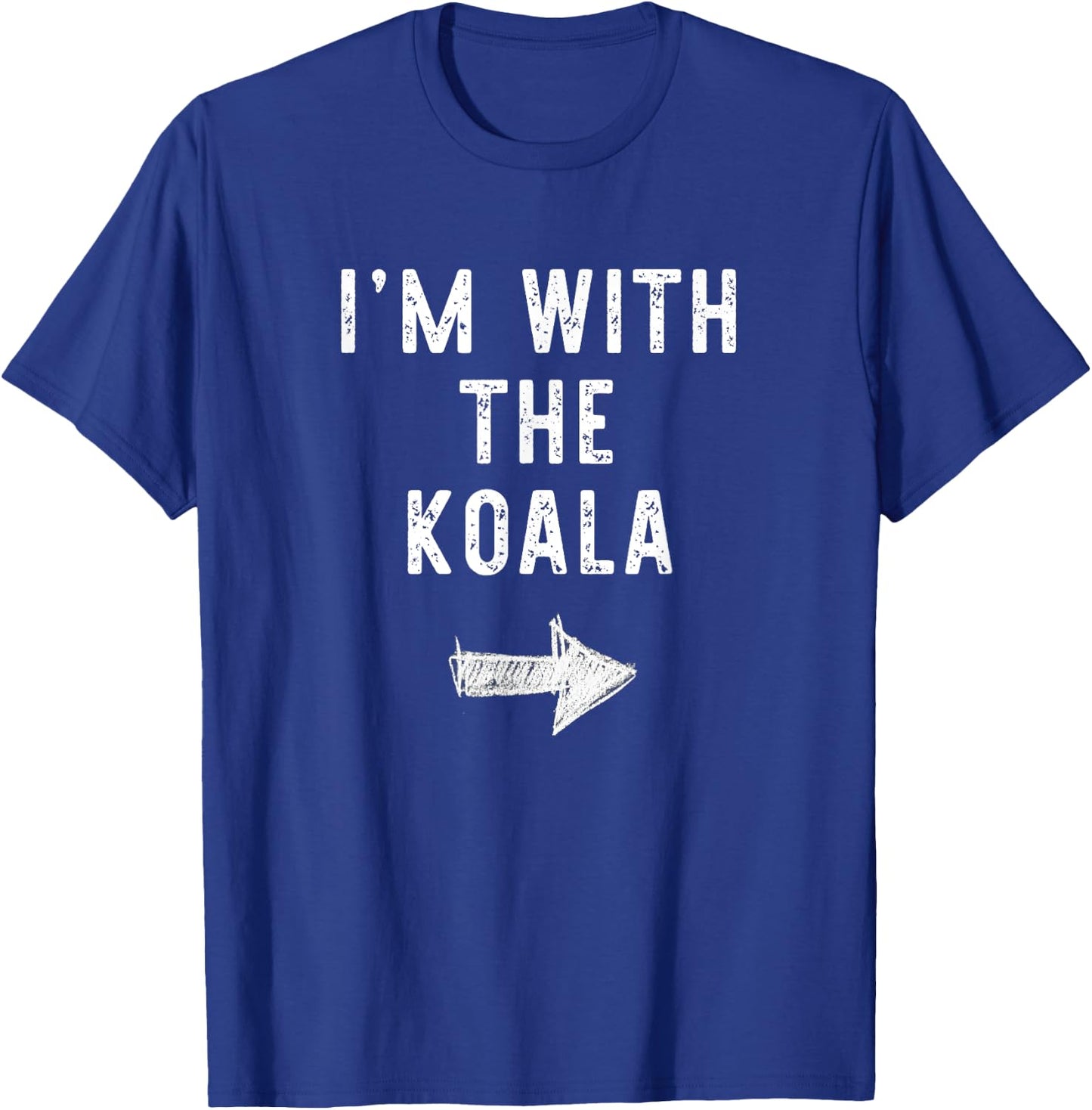 I'm With The Koala Costume Halloween Matching Couple T-Shirt - T-Shirt | Royal
