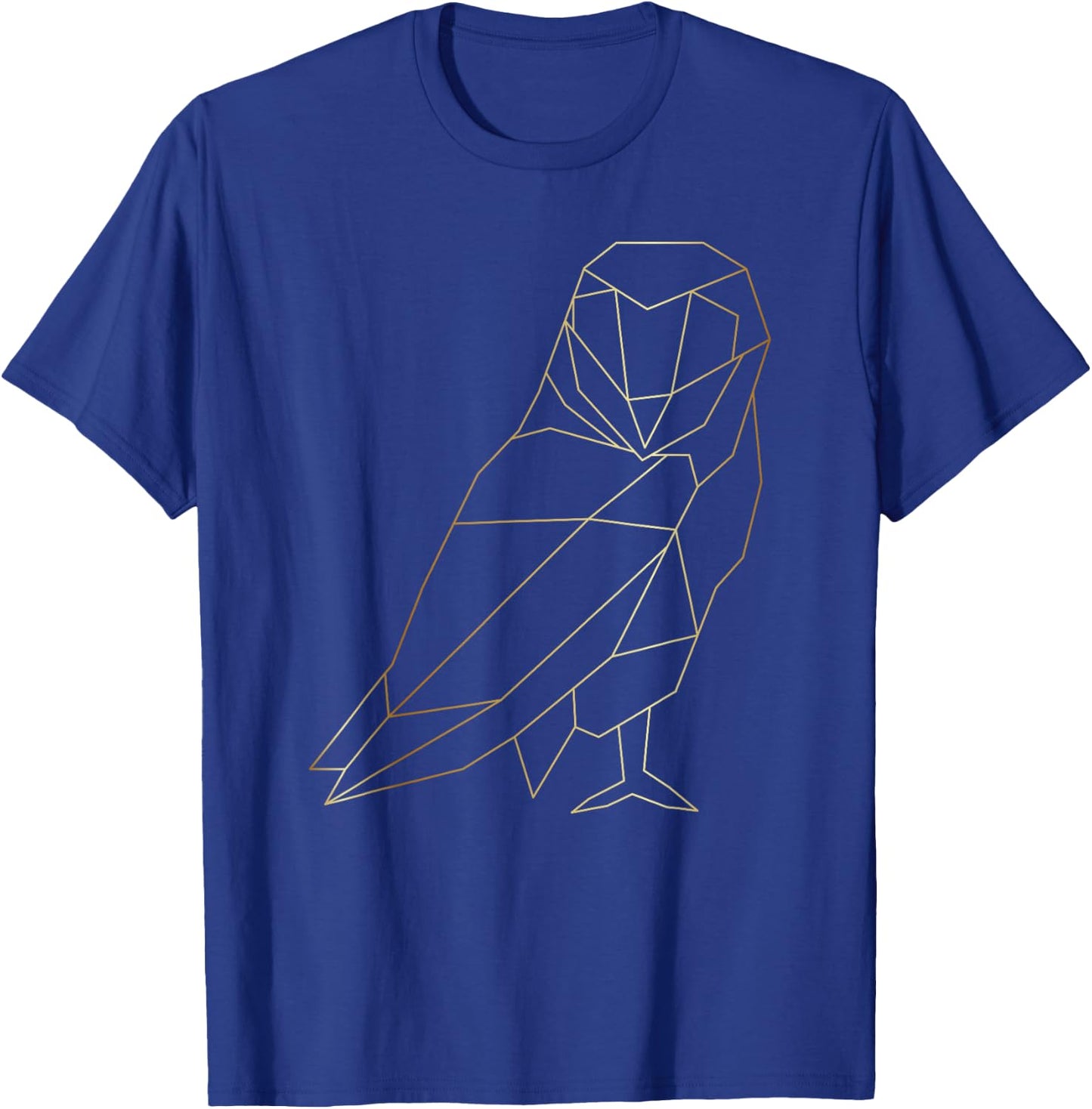 Geometric Yellow Owl Polygonal Owl Kids Gifts T-Shirt - T-Shirt | Royal