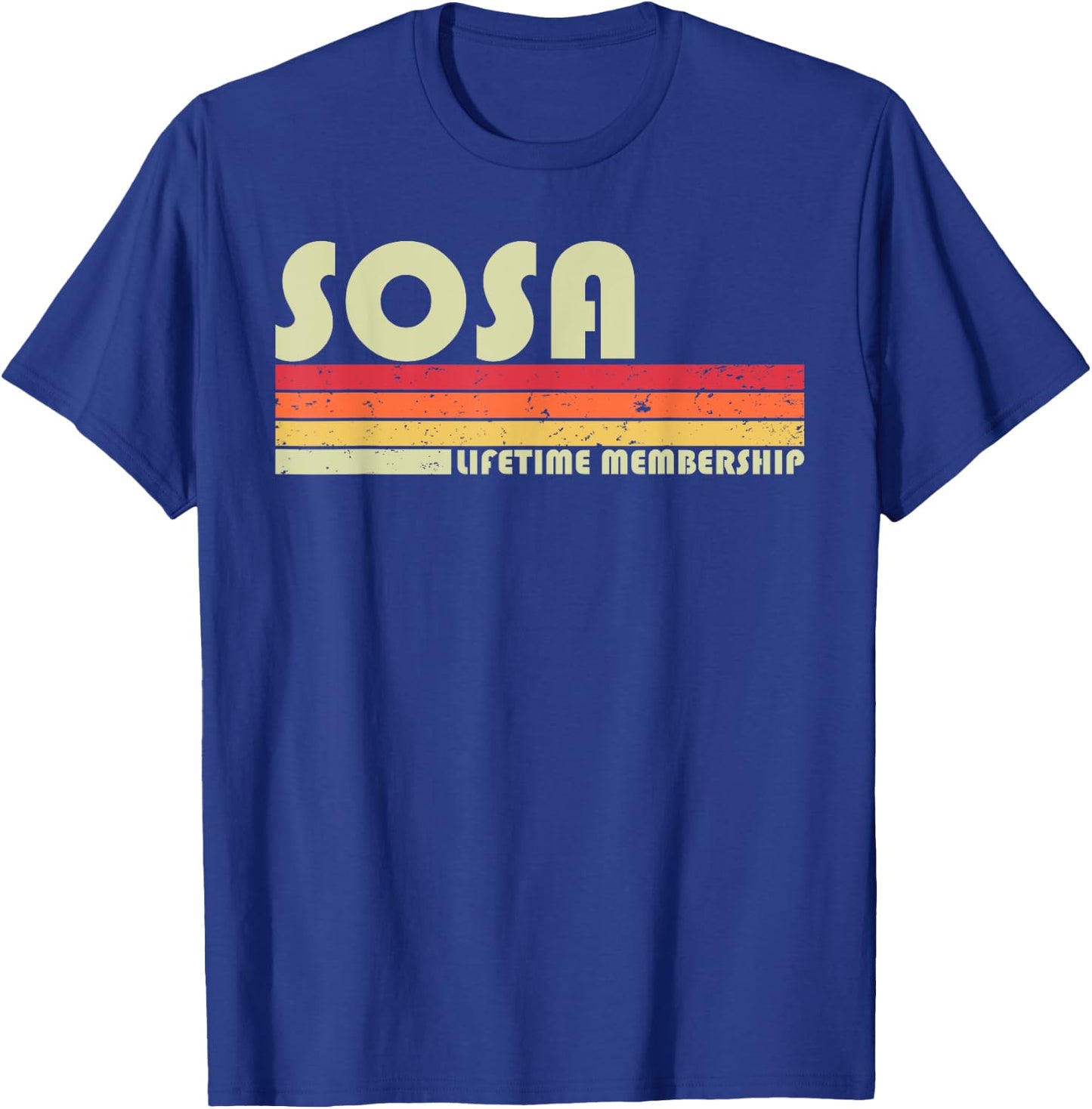 SOSA Surname Funny Retro Vintage 80s 90s Birthday Reunion T-Shirt - T-Shirt | Royal