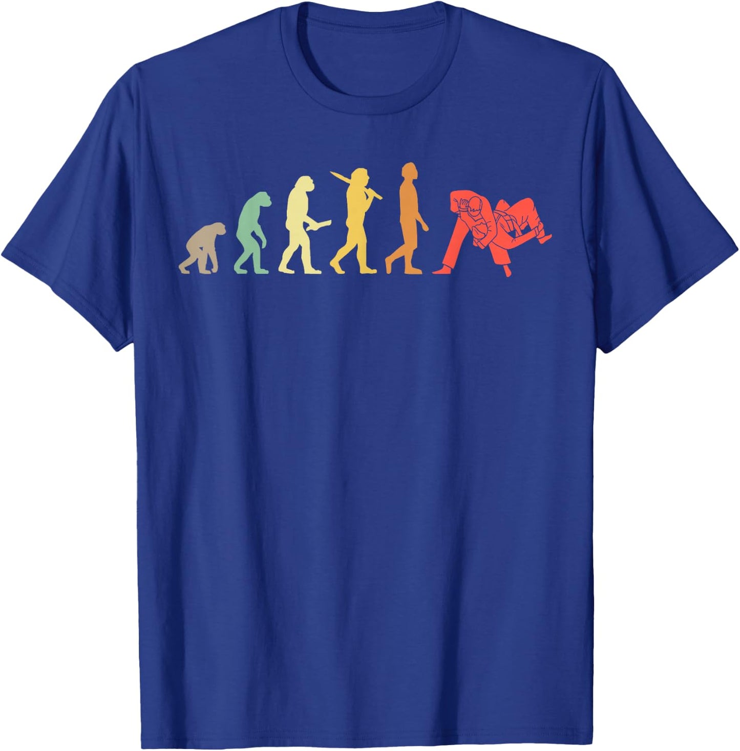 Retro Judo Evolution Gift Judokas T-Shirt - T-Shirt | Royal