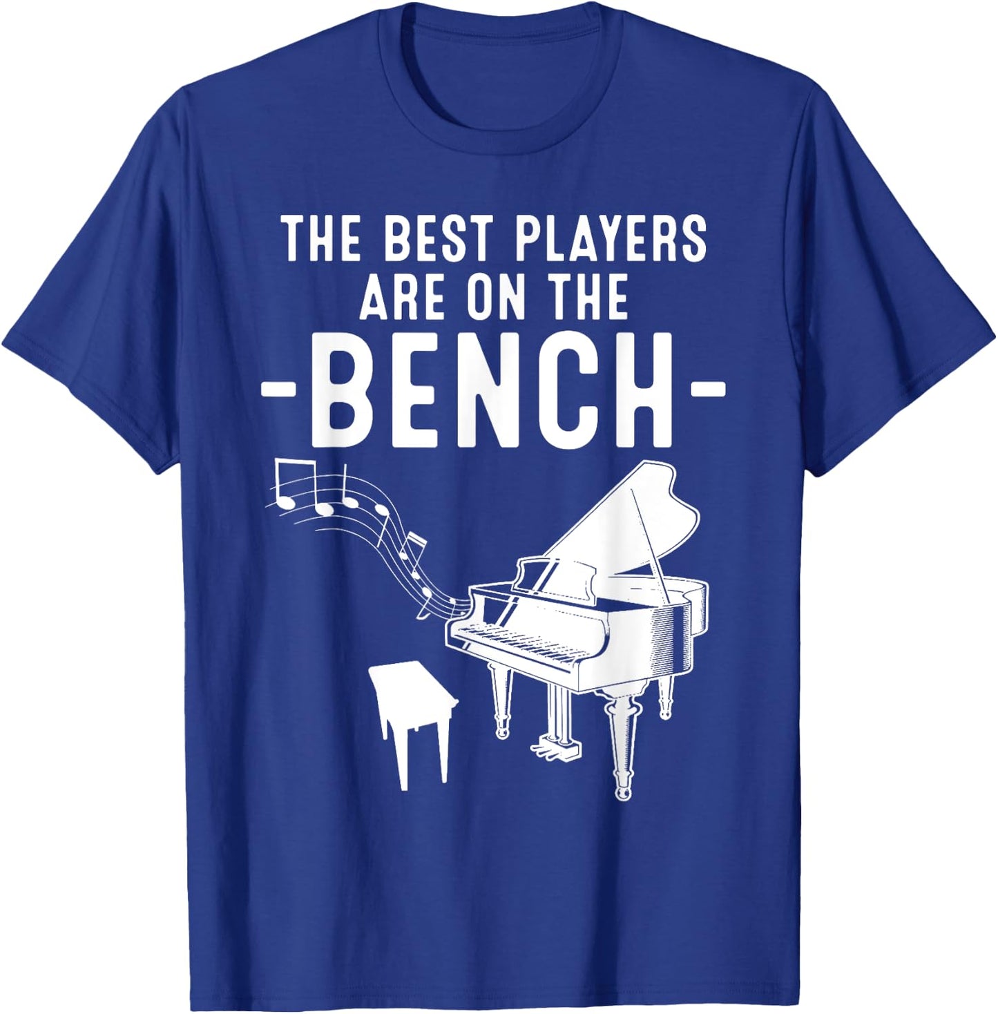 Funny Piano Player Gift Cute Bench Pianist T-Shirt - T-Shirt | Royal