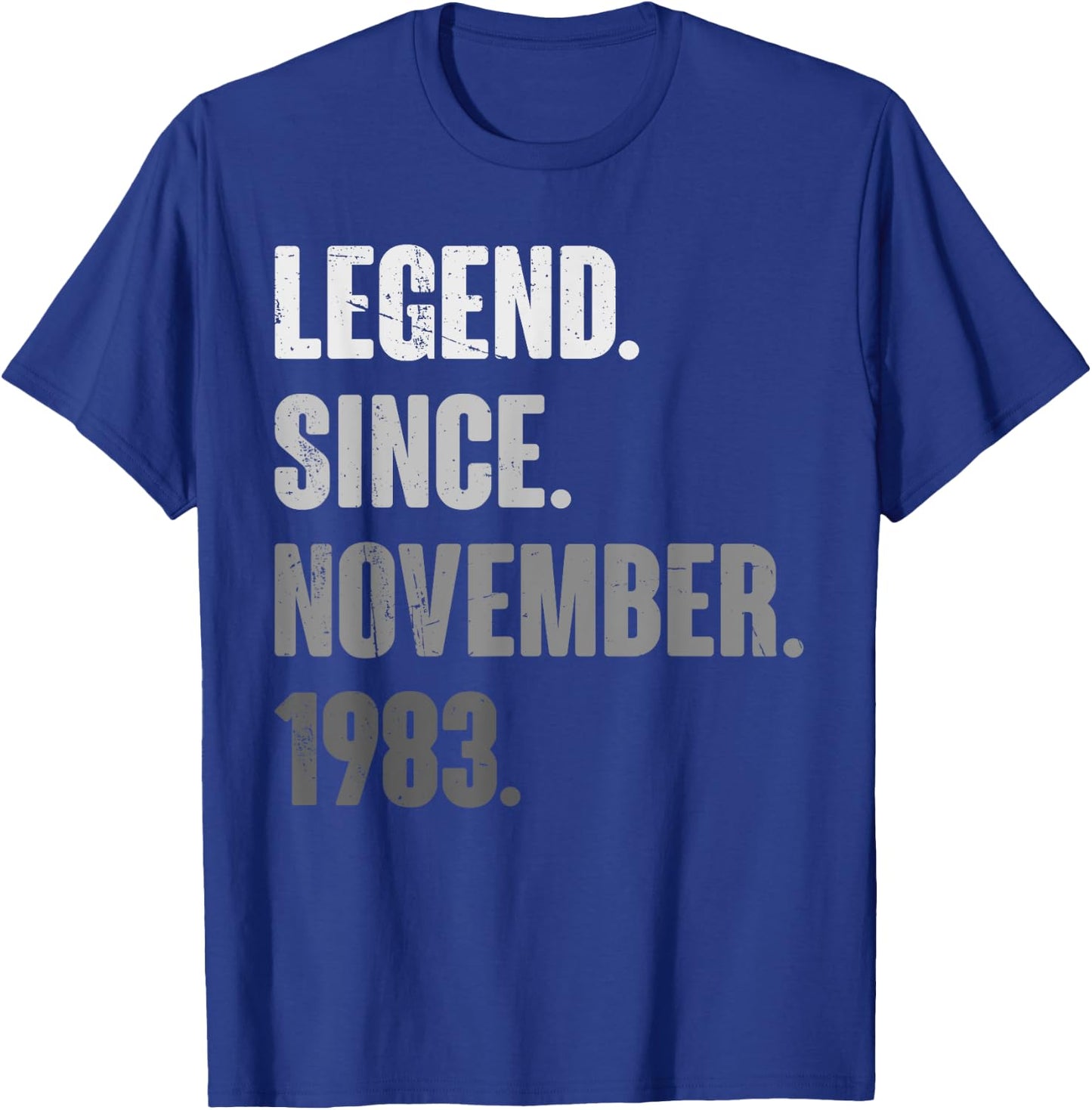 40th Birthday Funny 40 Year Old November 1983 Vintage Retro T-Shirt - T-Shirt | Royal