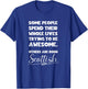 Awesome Born Scottish - Funny Scots and Scotland Pride Gift T-Shirt - T-Shirt | Royal
