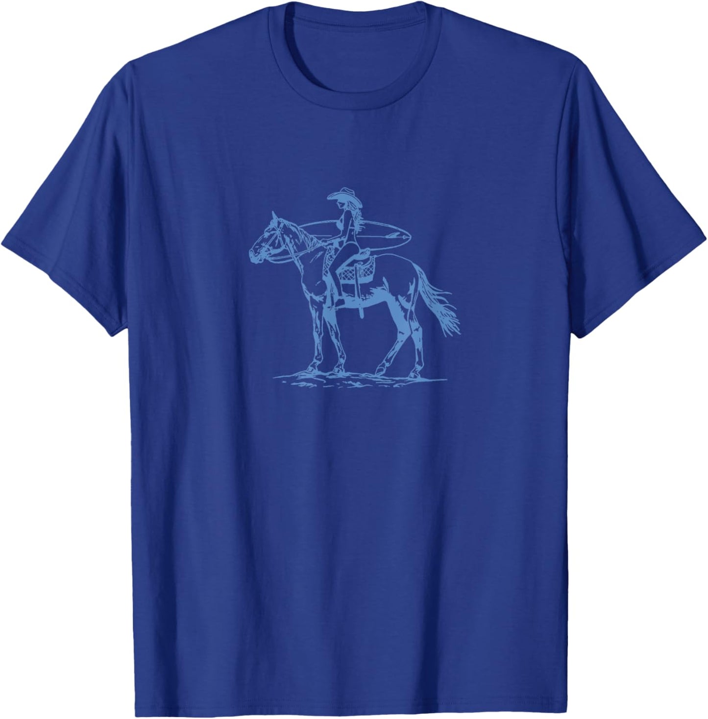 Coastal Cowgirl Beachy Horse Surfer T-Shirt - T-Shirt | Royal