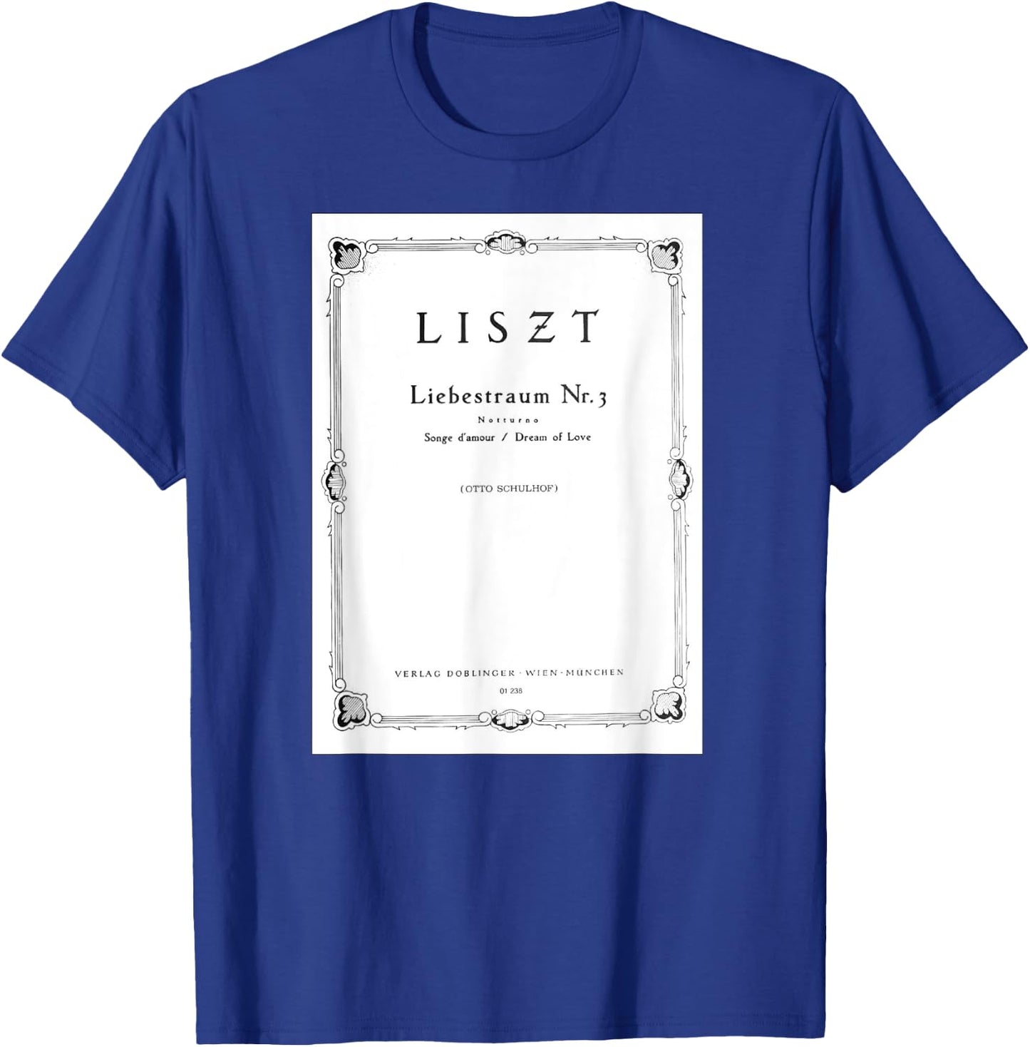 Franz Liszt Dream of Love Vintage Book Cover T-Shirt - T-Shirt | Royal