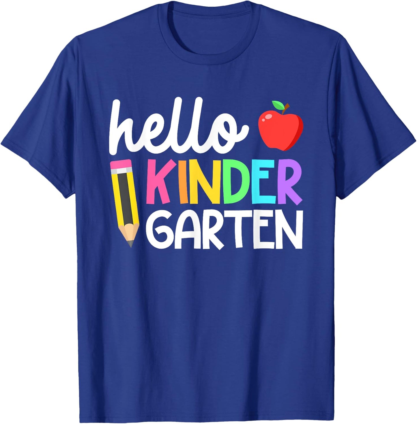 Hello Kindergarten Team Kinder Back to School Teacher Kids T-Shirt - T-Shirt | Royal