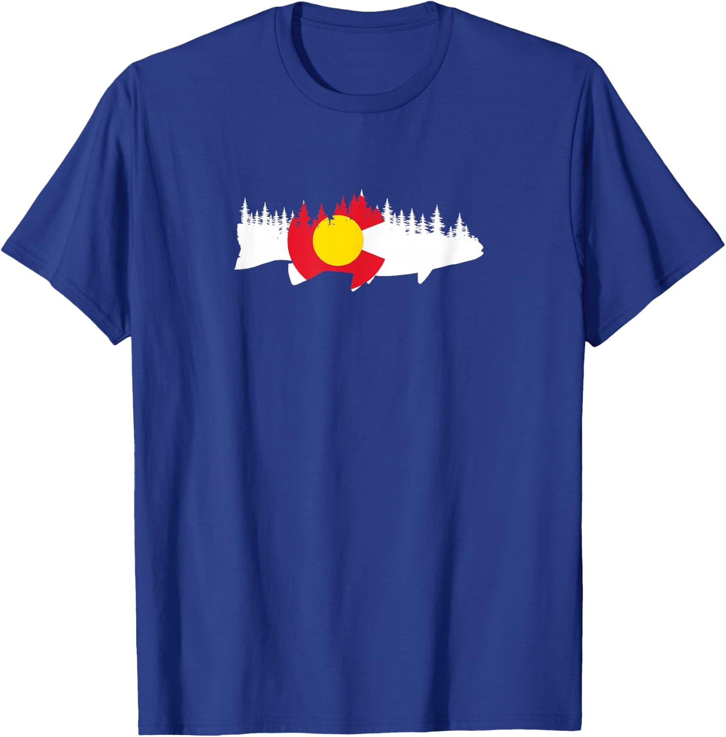 Colorado Fishing Graphic Design T-Shirt - T-Shirt | Royal