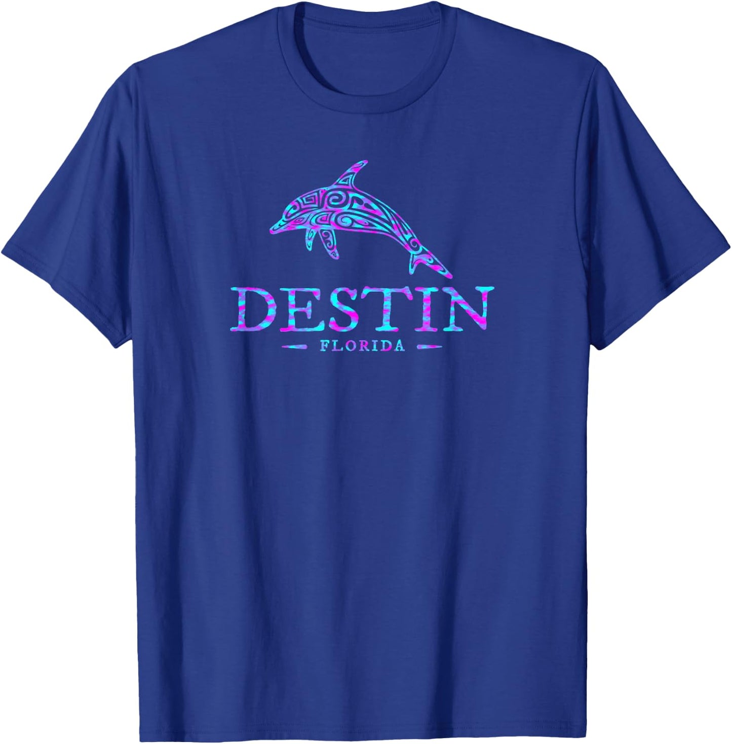 Destin Florida Dolphin Boys Girls Toddler Vacation Souvenir T-Shirt - T-Shirt | Royal