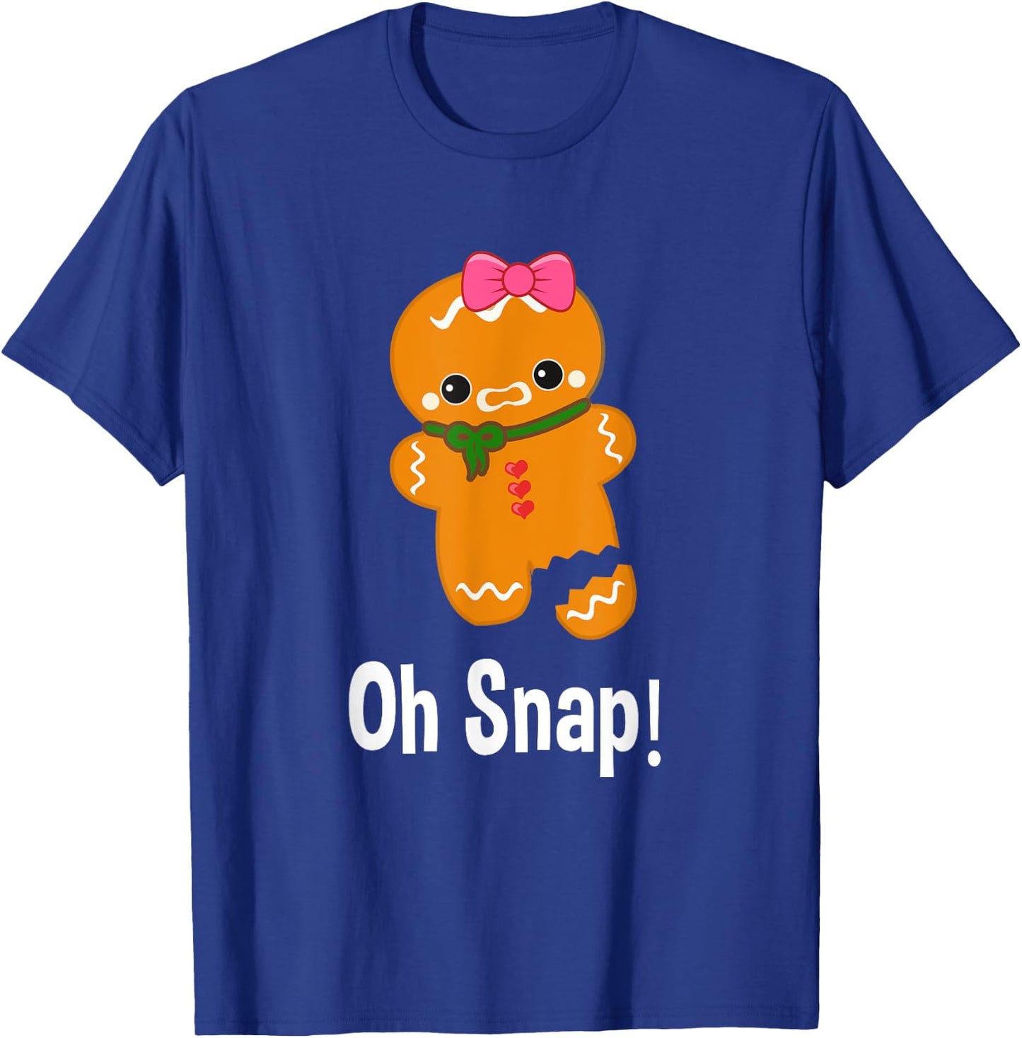 Funny Christmas Gingerbread Man Oh Snap Sweater Women Girl T-Shirt - T-Shirt | Royal
