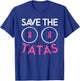 Save The Tatas Breast Cancer Awareness Warrior Pink Ribbon T-Shirt - T-Shirt | Royal