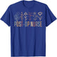 Retro Wildflowers Post-OP Nurse Post Anesthesia Surgical T-Shirt - T-Shirt | Royal