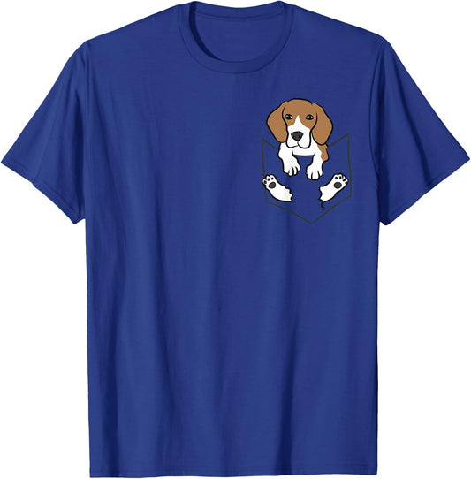 Beagle Dog in The Pocket Cute Pocket Beagle Small T-Shirt - T-Shirt | Royal