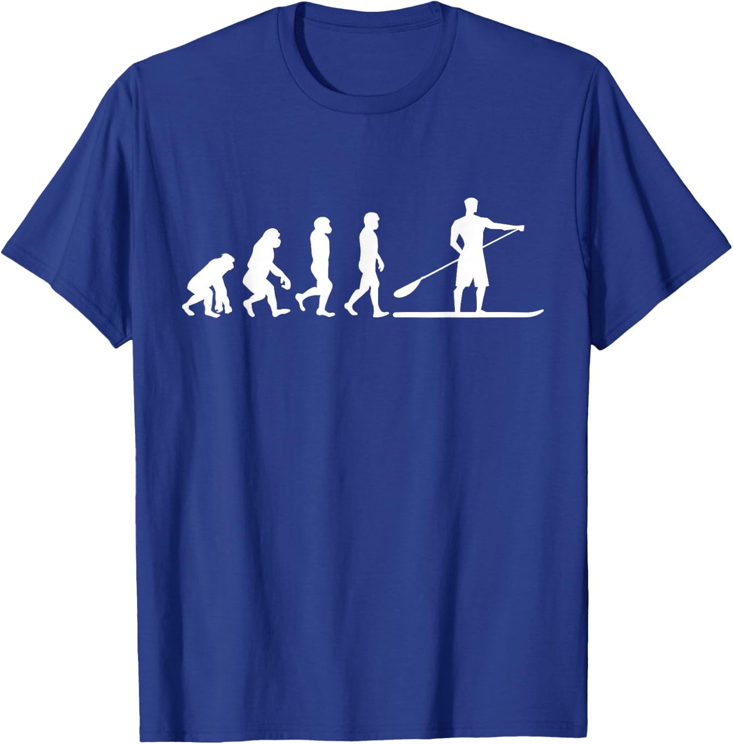 Stand Up Paddleboarder Evolution Gift SUP T-Shirt - T-Shirt | Royal