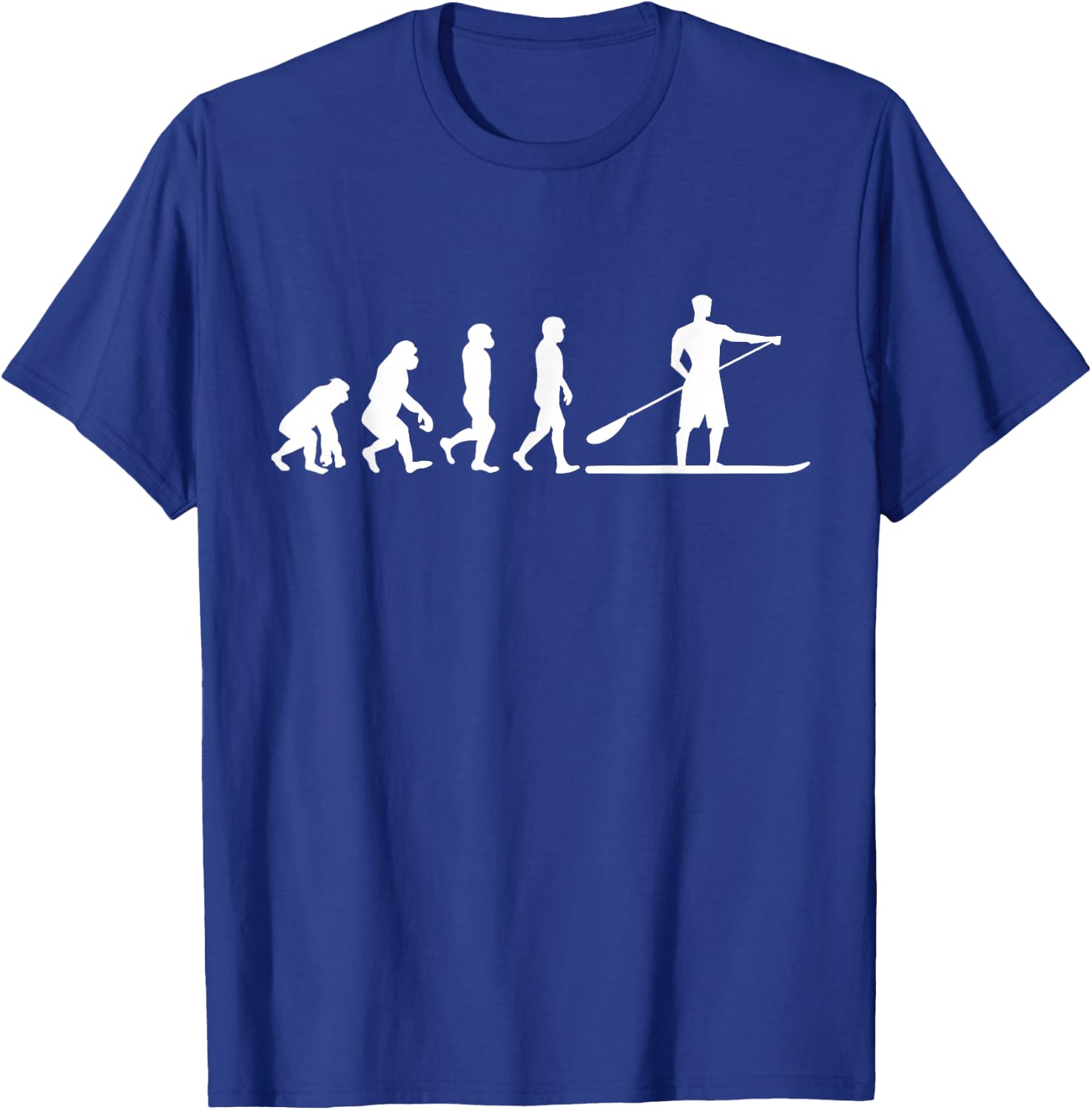 Stand Up Paddleboarder Evolution Gift SUP T-Shirt - T-Shirt | Royal