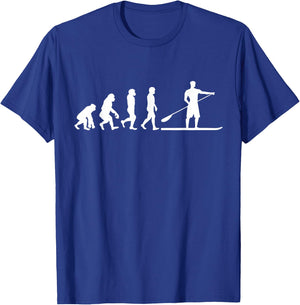 Stand Up Paddleboarder Evolution Gift SUP T-Shirt - T-Shirt | Royal