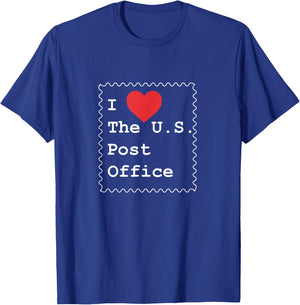 I Heart the US Post Office Love Support Mail-in Voting T-Shirt - T-Shirt | Royal
