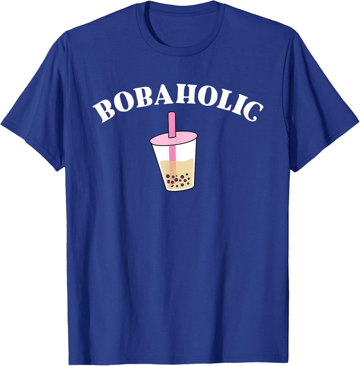 Bobaholic Funny Bubble Tea Shirts Women Boba Tea Kids Gift T-Shirt - T-Shirt | Royal