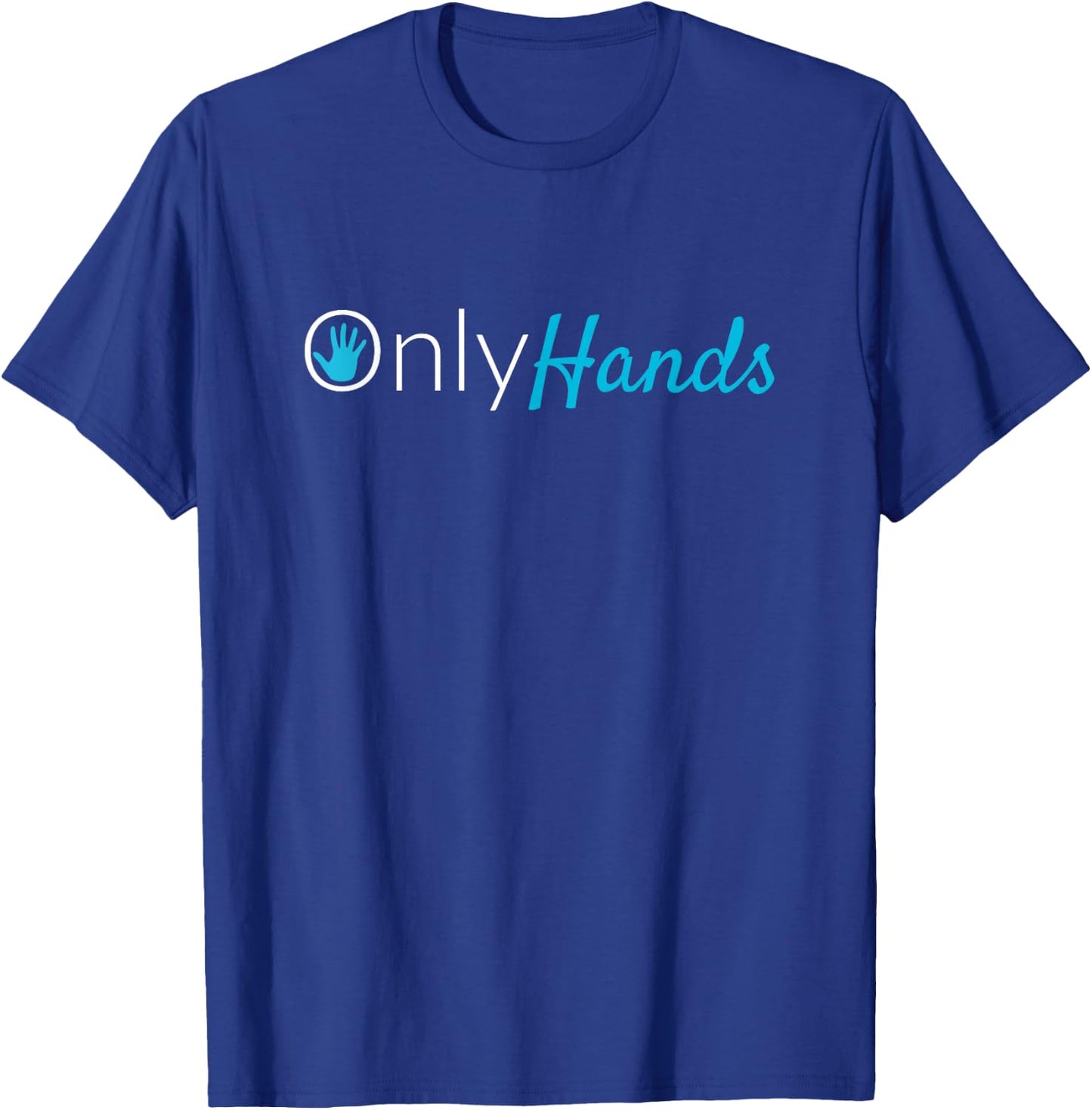 OnlyHands Zag Black , Small, Short Sleeve, Letter Print, Modern, Casual, Sports, Maternity, Travelling T-Shirt - T-Shirt | Royal