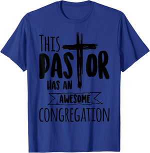 This Pastor Has An Awesome Congregation | Priest Gift T-Shirt - T-Shirt | Royal