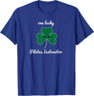 Pilates teacher St. Patrick's Day shamrock Irish lucky T-Shirt - T-Shirt | Royal