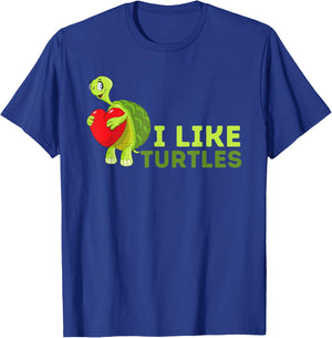 I Like Turtles - Cute Tortoise & Sea Turtle Lover T-Shirt - T-Shirt | Royal