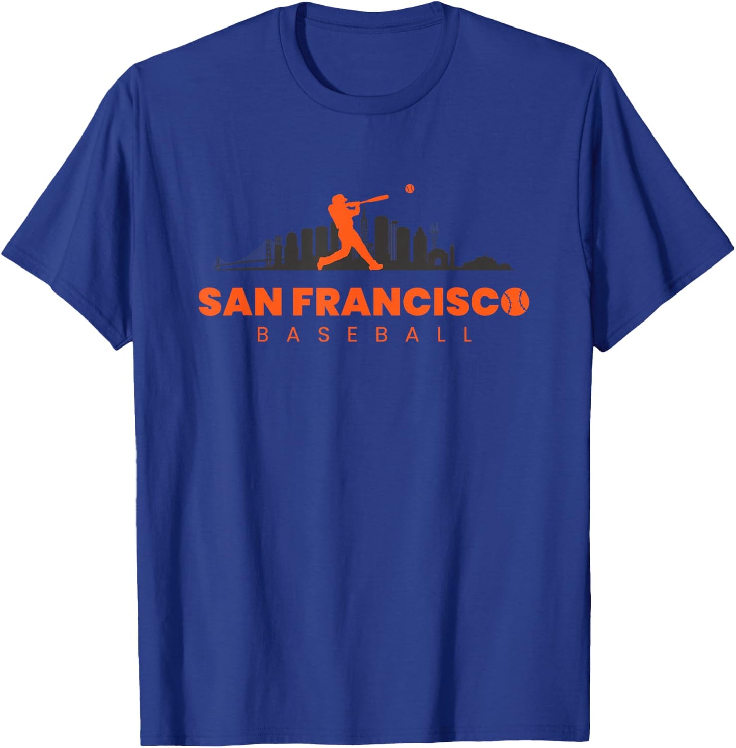 San Francisco Baseball Minimalist Vintage Baseball Lover T-Shirt - T-Shirt | Royal