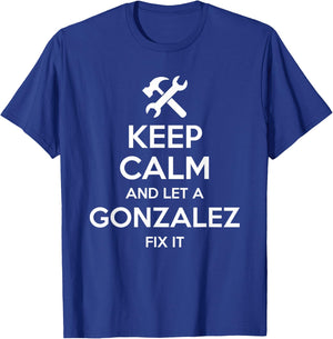 GONZALEZ Funny Surname Birthday Family Tree Reunion Gift T-Shirt - T-Shirt | Royal
