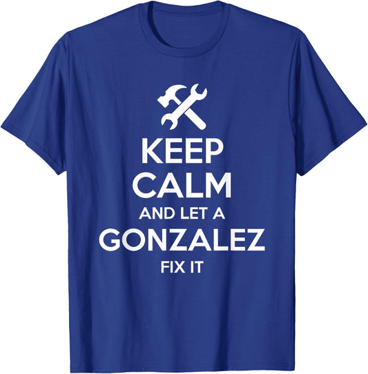GONZALEZ Funny Surname Birthday Family Tree Reunion Gift T-Shirt - T-Shirt | Royal
