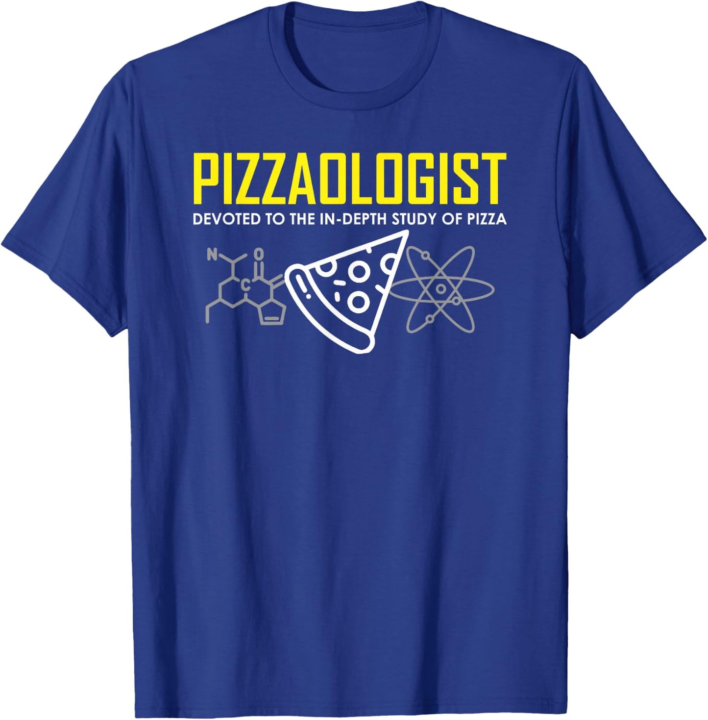 Pizzaologist study of pizza funny pizza for kids men women T-Shirt - T-Shirt | Royal