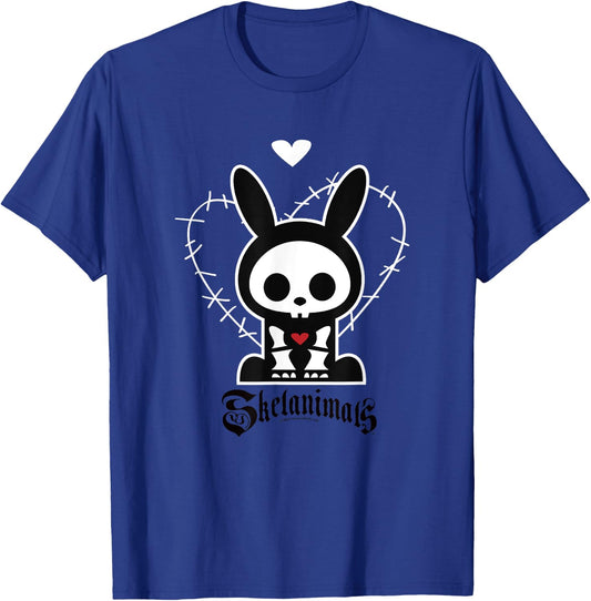 Skelanimals Stitched Vintage Jack Rabbit Heart Frame Logo T-Shirt - T-Shirt | Royal