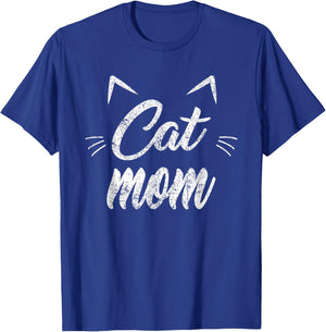 Funny Vintage Best Cat Mom Ever Cat Mother's day T-Shirt - T-Shirt | Royal