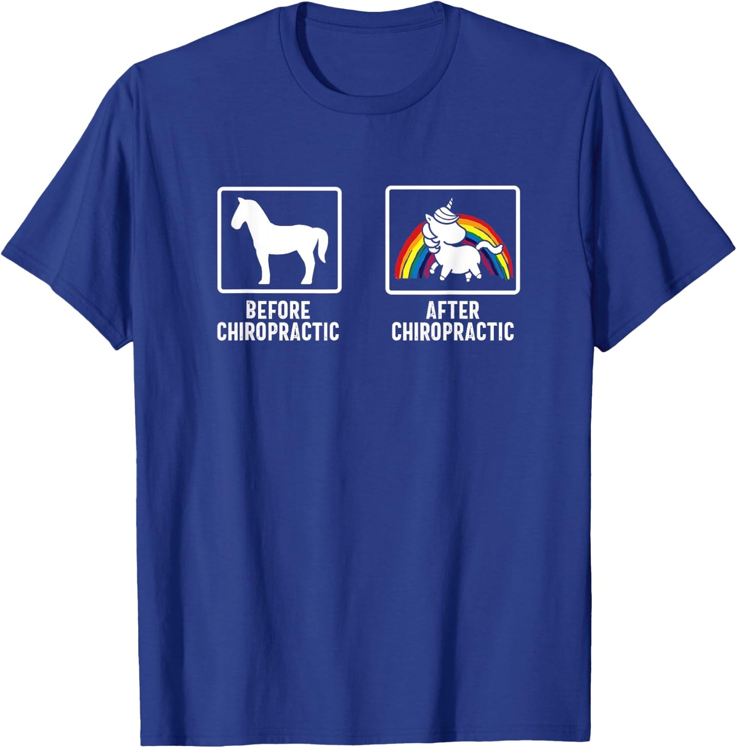 Chiropractor Unicorn Chiropractic Assistant Therapy T-Shirt - T-Shirt | Royal