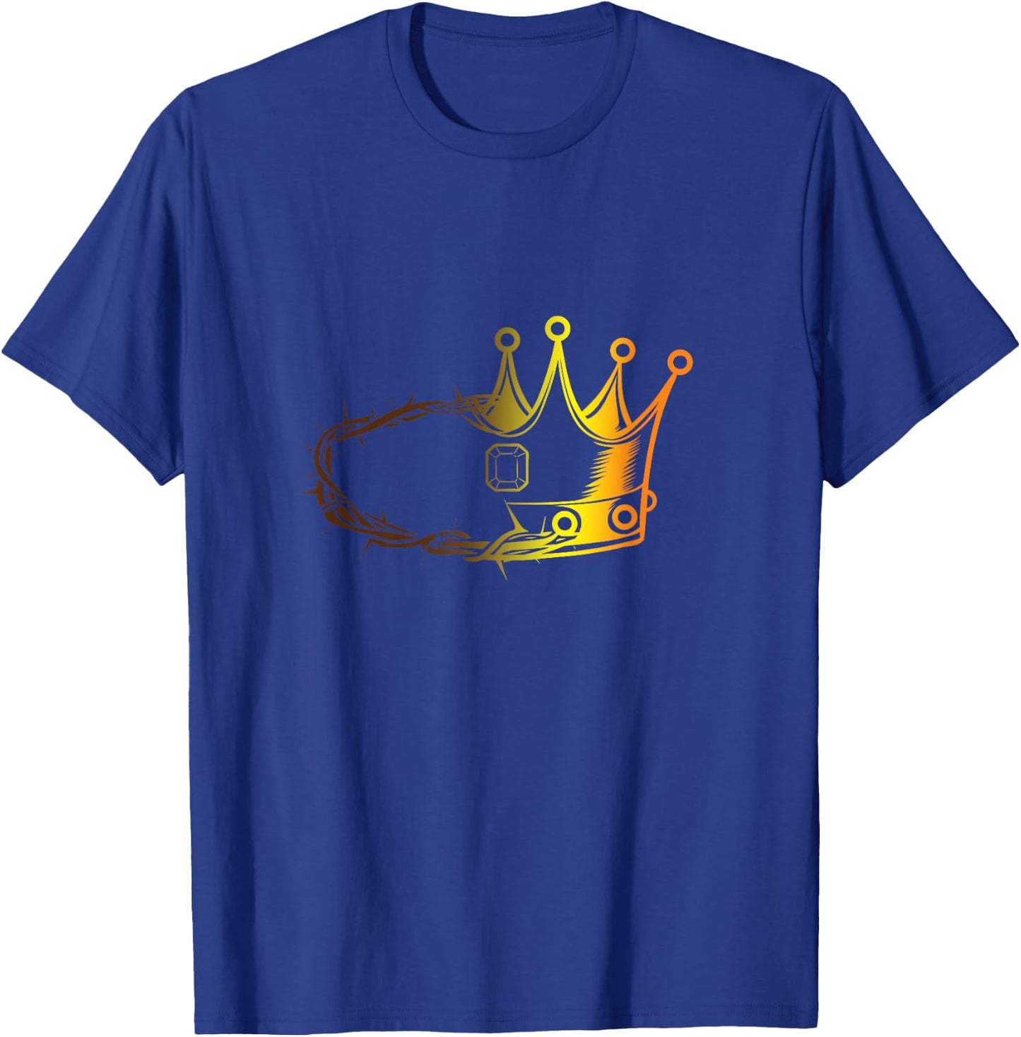 God Follower Catholic Christian Biblical Jesus Thorn Crown T-Shirt - T-Shirt | Royal