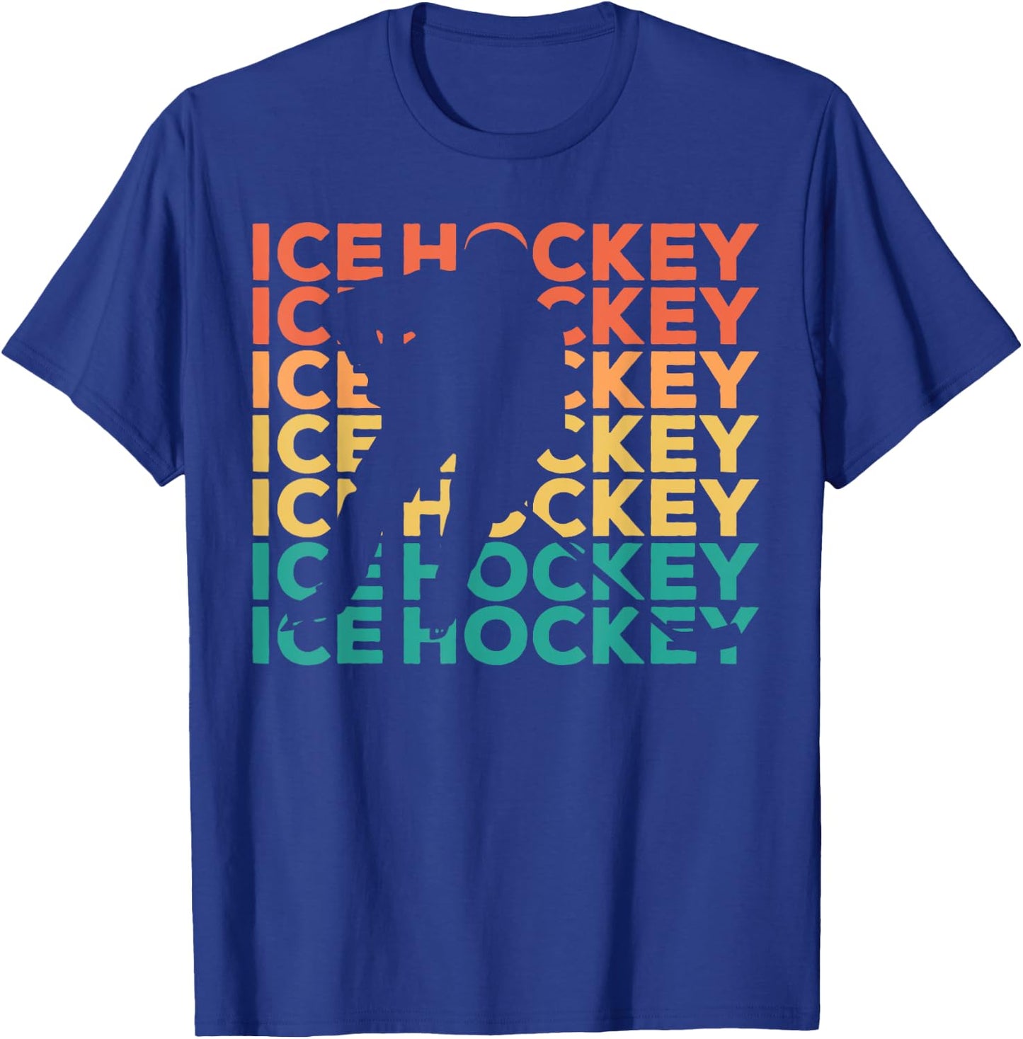 Retro Vintage Ice Hockey Gift Ice Hockey Players T-Shirt - T-Shirt | Royal