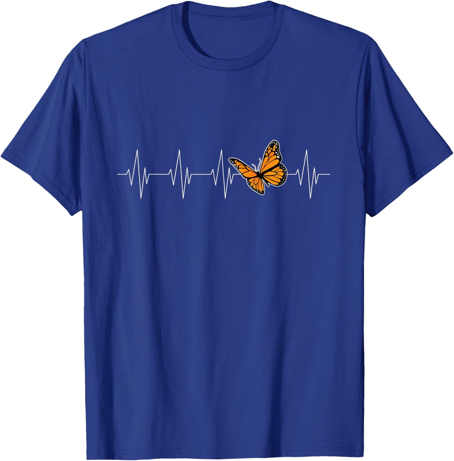 Monarch Butterflies Heartbeat, Cute Milkweed Butterfly Lover T-Shirt - T-Shirt | Royal