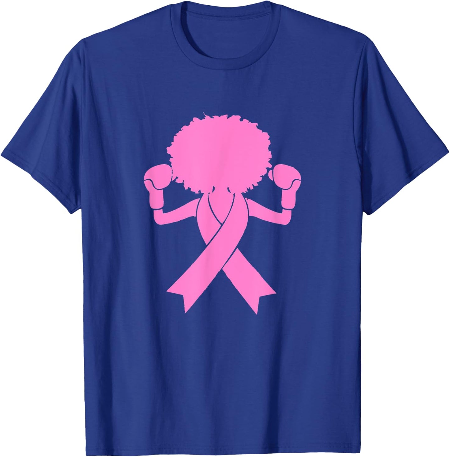 Pink Ribbon Warrior Fighter Breast Cancer Awareness T-Shirt - T-Shirt | Royal