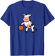 Cow Playing Basketball Ironic Ball Sports Hobby T-Shirt - T-Shirt | Royal