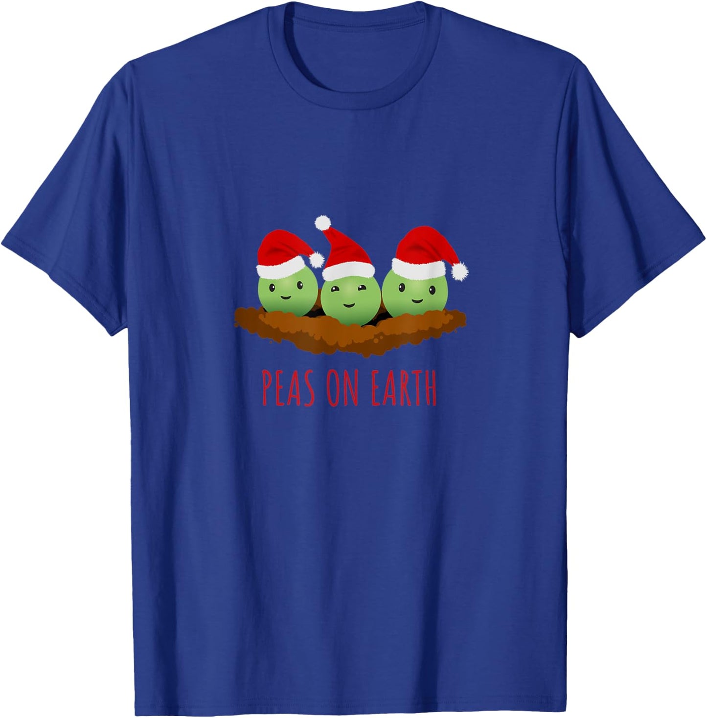 Funny Christmas Party Peas On Earth T-Shirt - T-Shirt | Royal